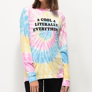{NWT} Zumiez Graphic Tie-Dye Long Sleeve